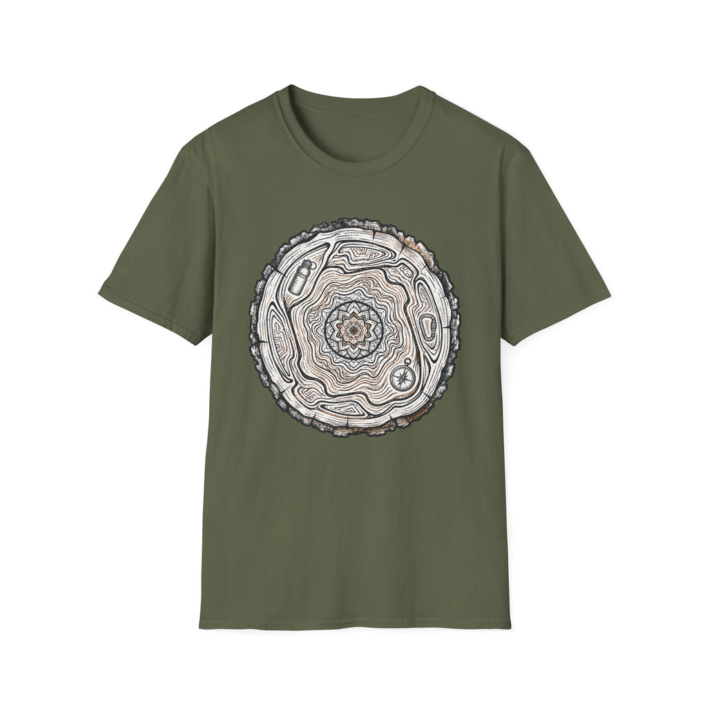 Tree Slice Hiker Mandala T-Shirt