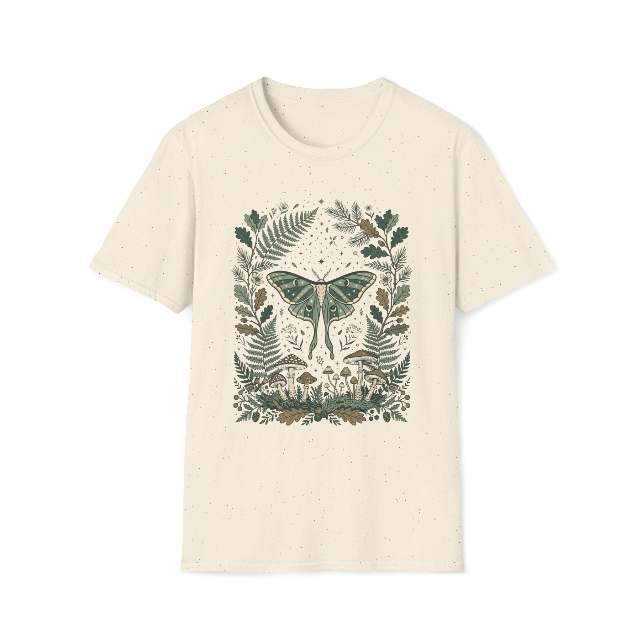 Boho Moth and Mushrooms T-Shirt