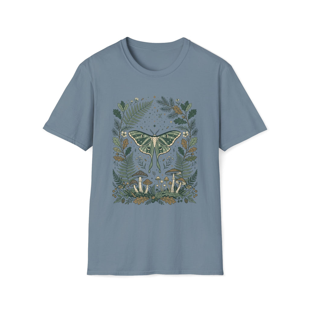 Boho Moth and Mushrooms T-Shirt