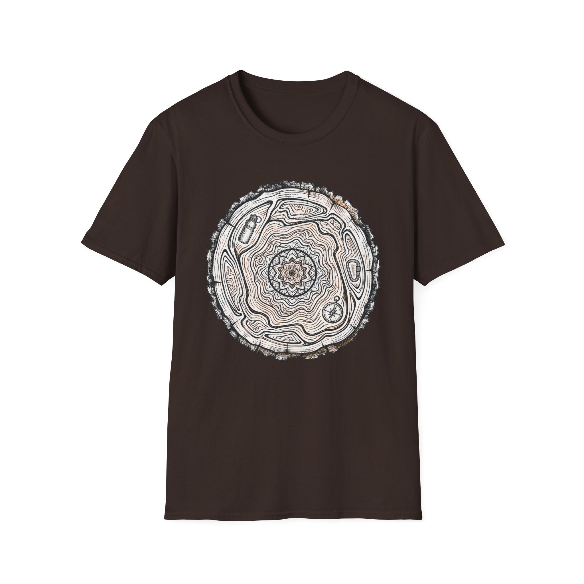 Tree Slice Hiker Mandala T-Shirt