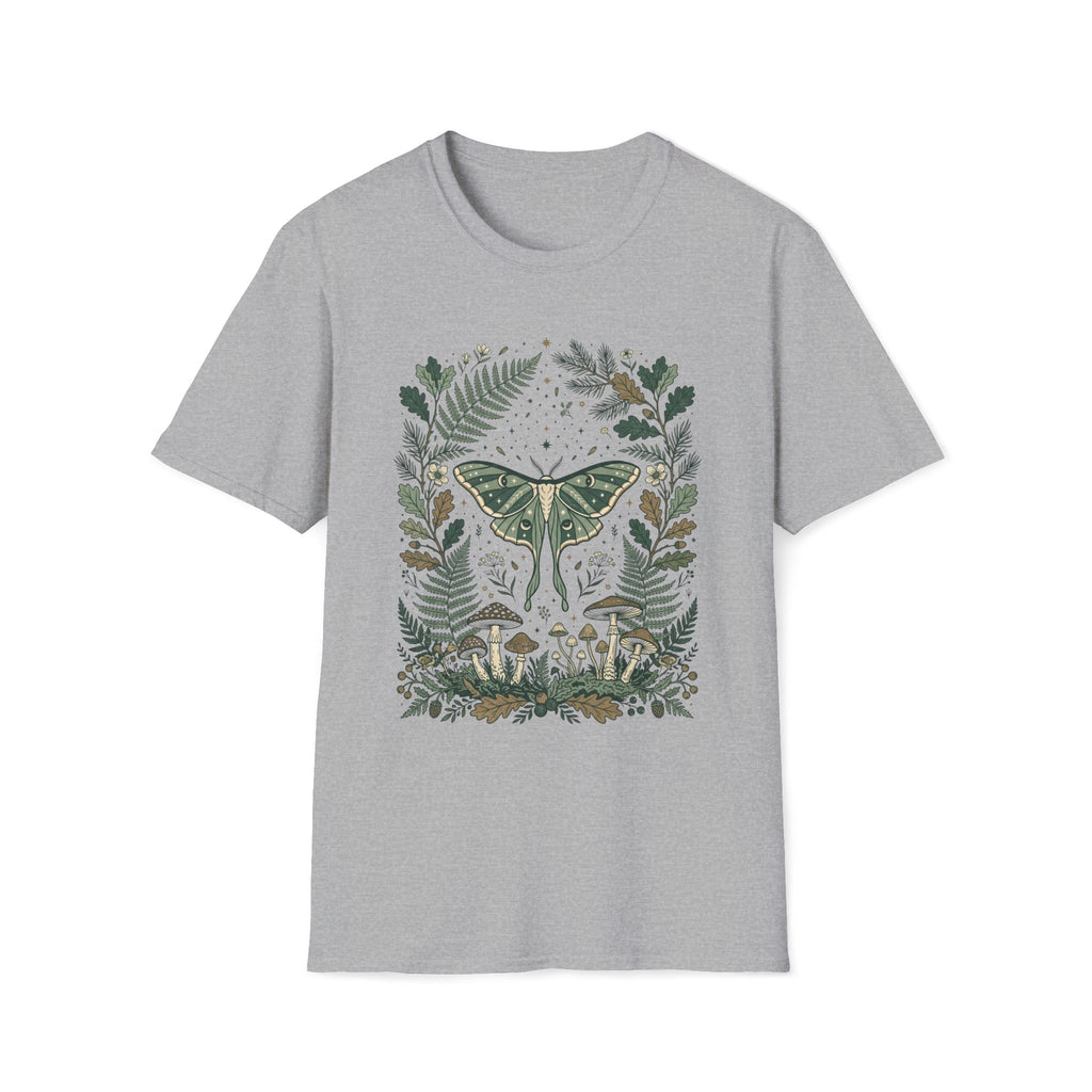 Boho Moth and Mushrooms T-Shirt