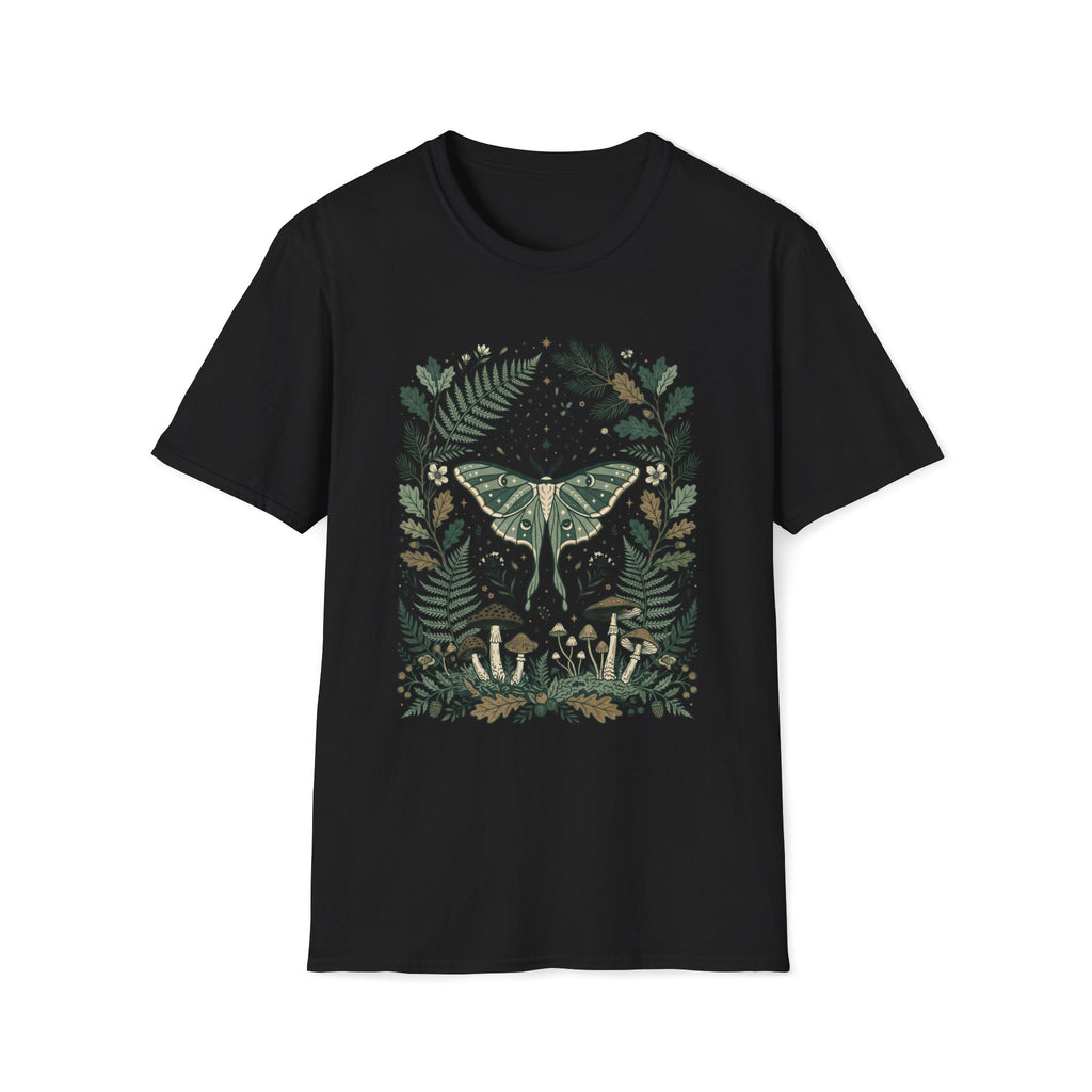 Boho Moth and Mushrooms T-Shirt