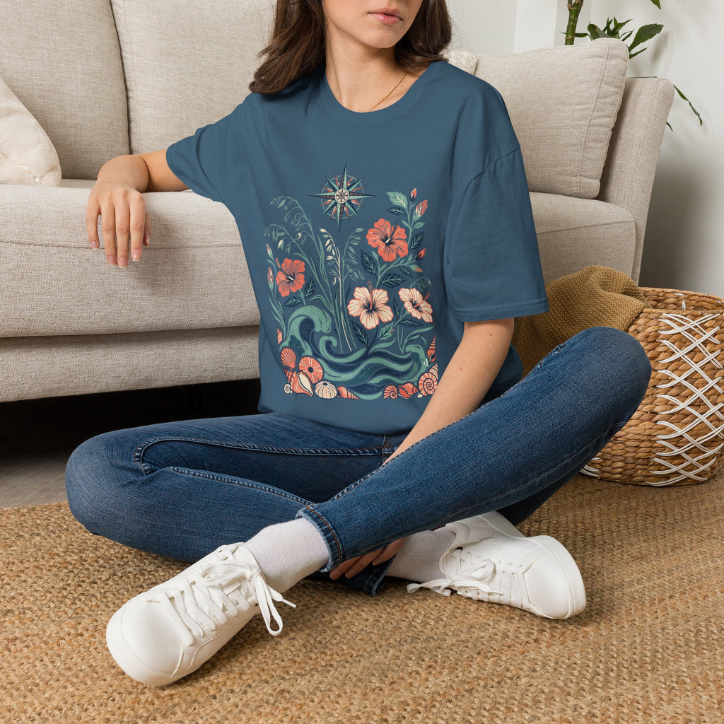 Boho Ocean Floral T-Shirt