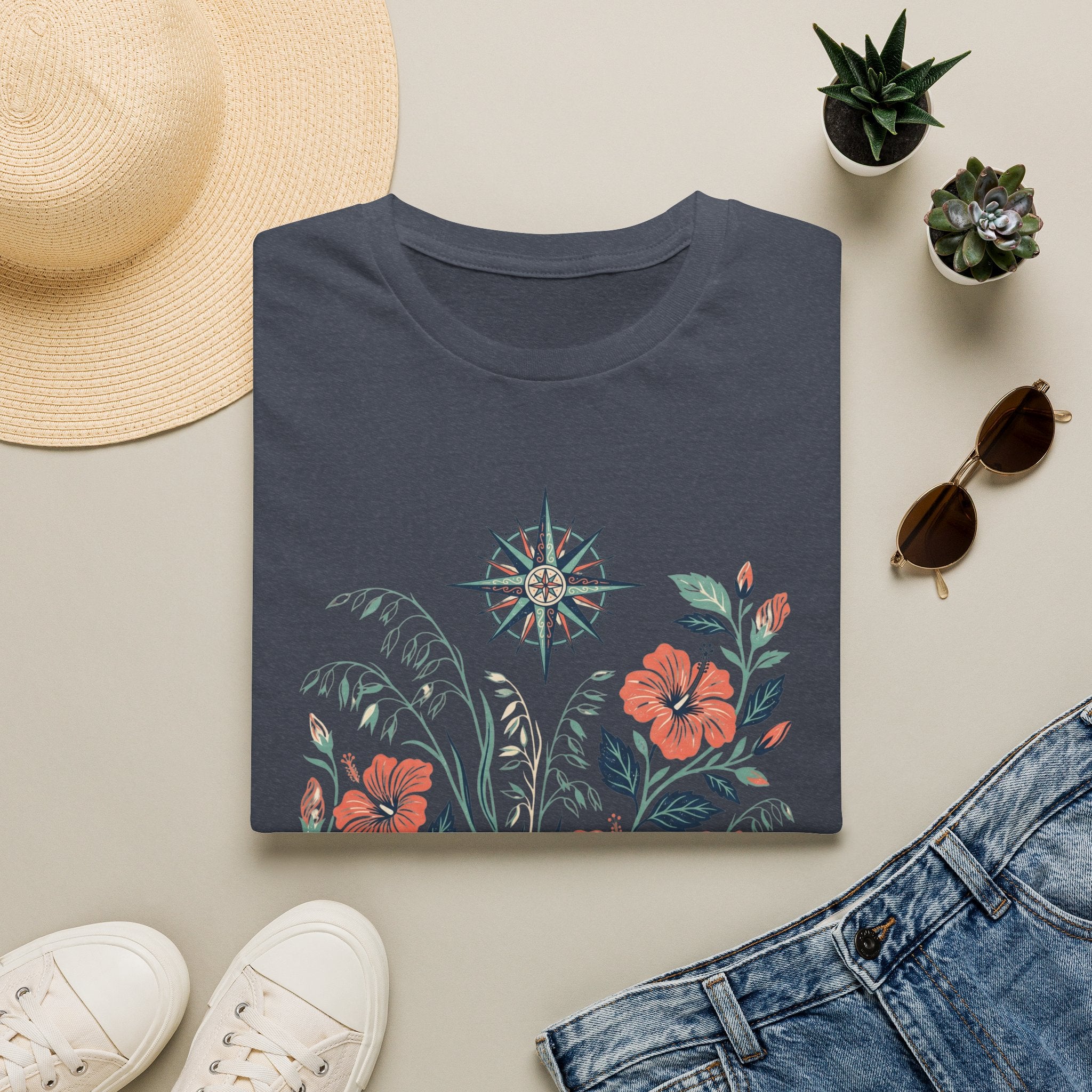Boho Ocean Floral T-Shirt